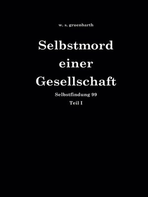 cover image of Selbstmord einer Gesellschaft